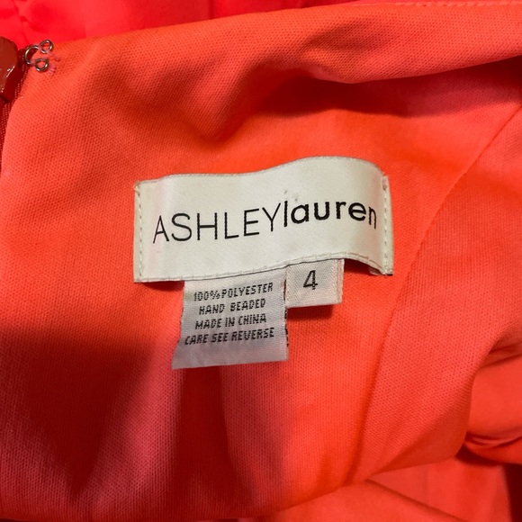 Ashley Lauren One Shoulder Dress - Bold Coral - Picture 1 of 2